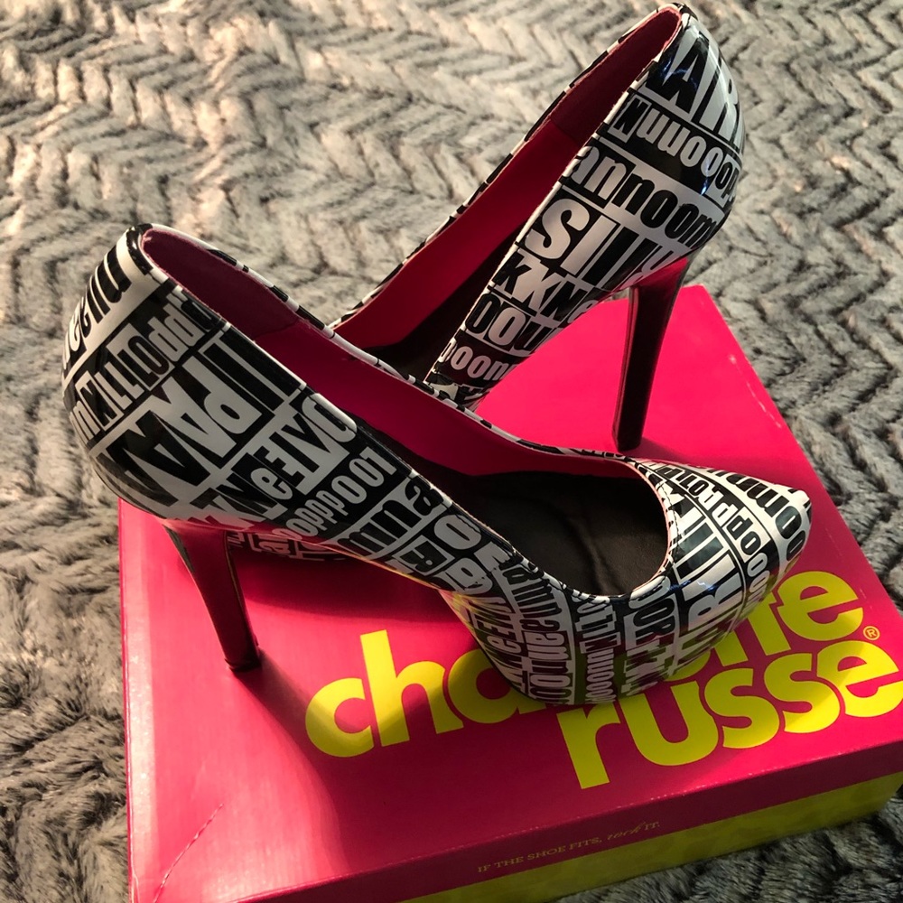 Brand New letter block heels